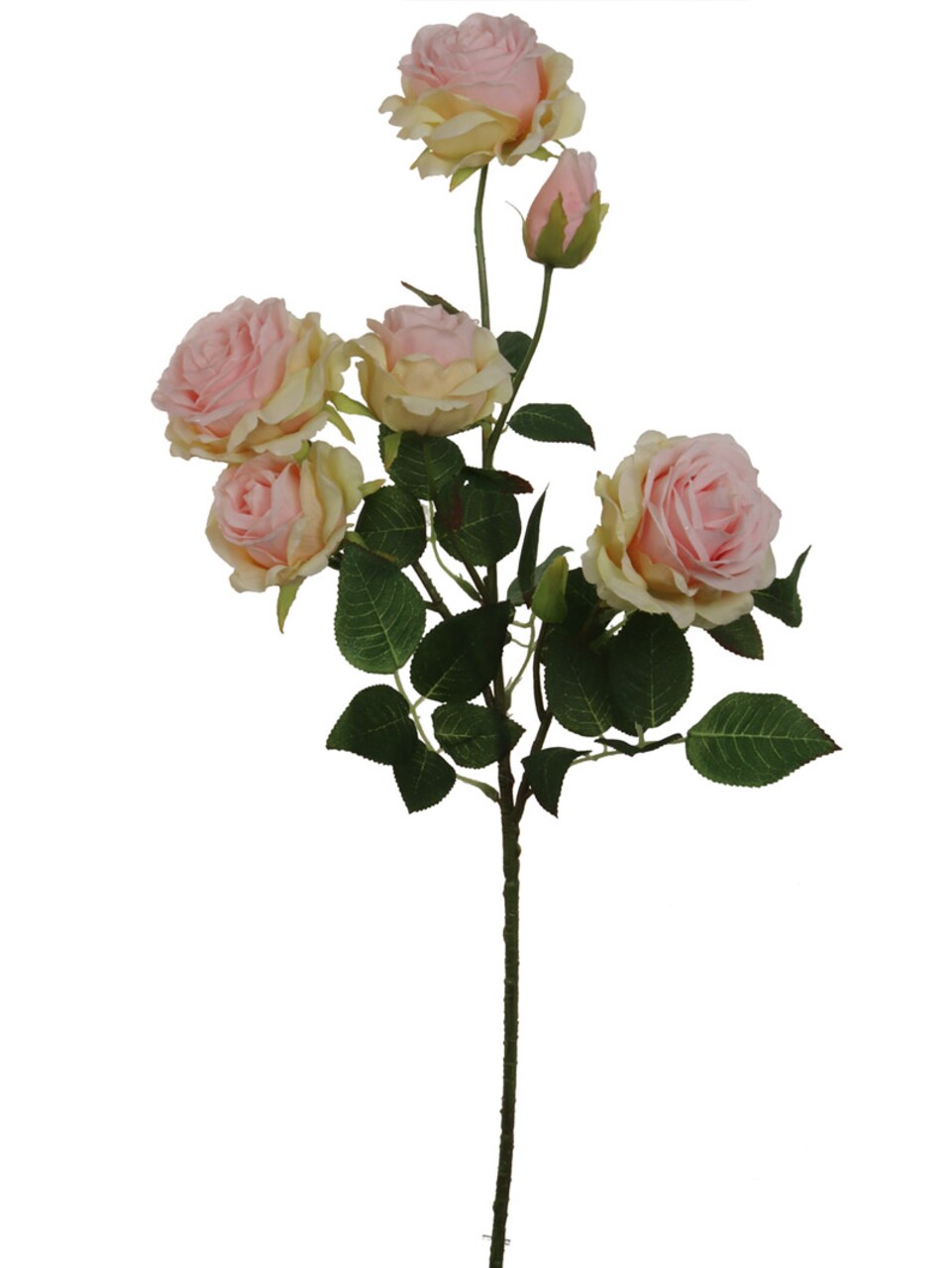 Pink & Green Rose Spray: Set of 12, 27-Inch, Silk Roses by Floral Home®